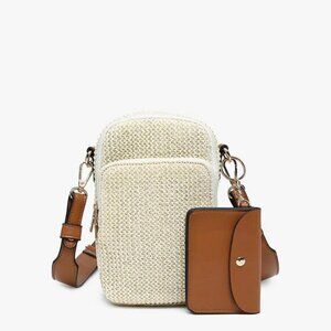 Parker crossbody in straw natural